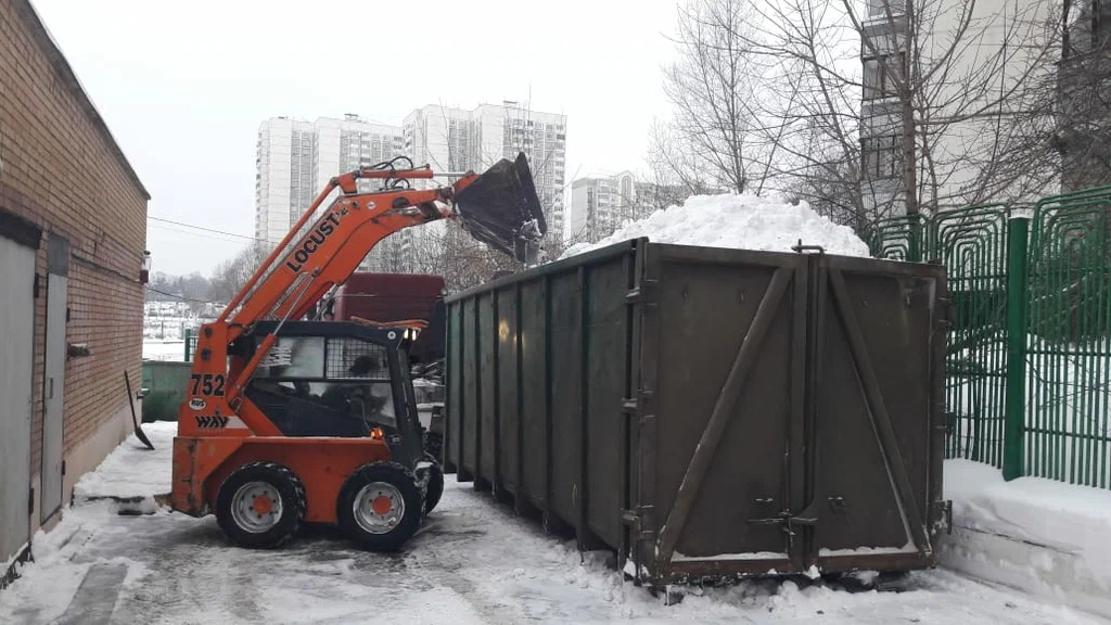 Вывоз снега контейнерами в Полевской — цена от 3285 руб., заказать контейнер для снега в ПроМусор